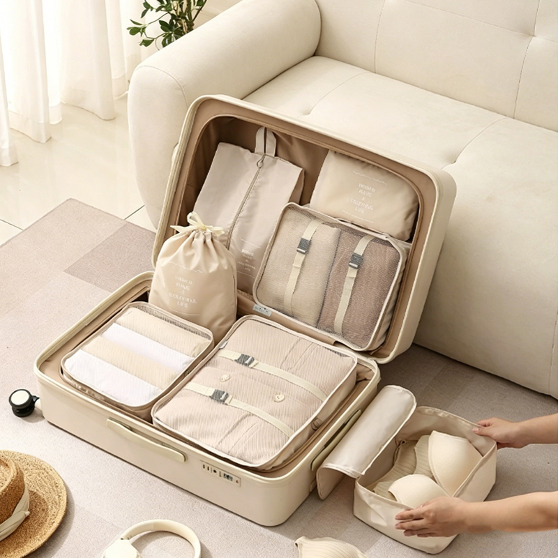 Travel Accessories Packing Cubes - مجموعة من 7 حقائب تنظيم الأمتعة