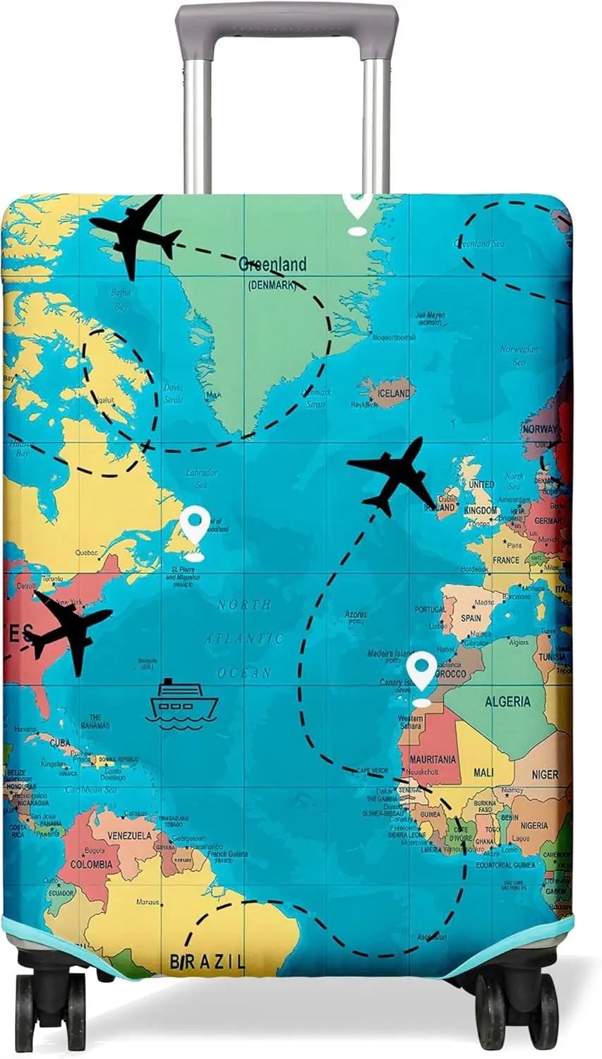 Travel Related Accessories - غطاء حماية حقائب السفر بنمط خريطة