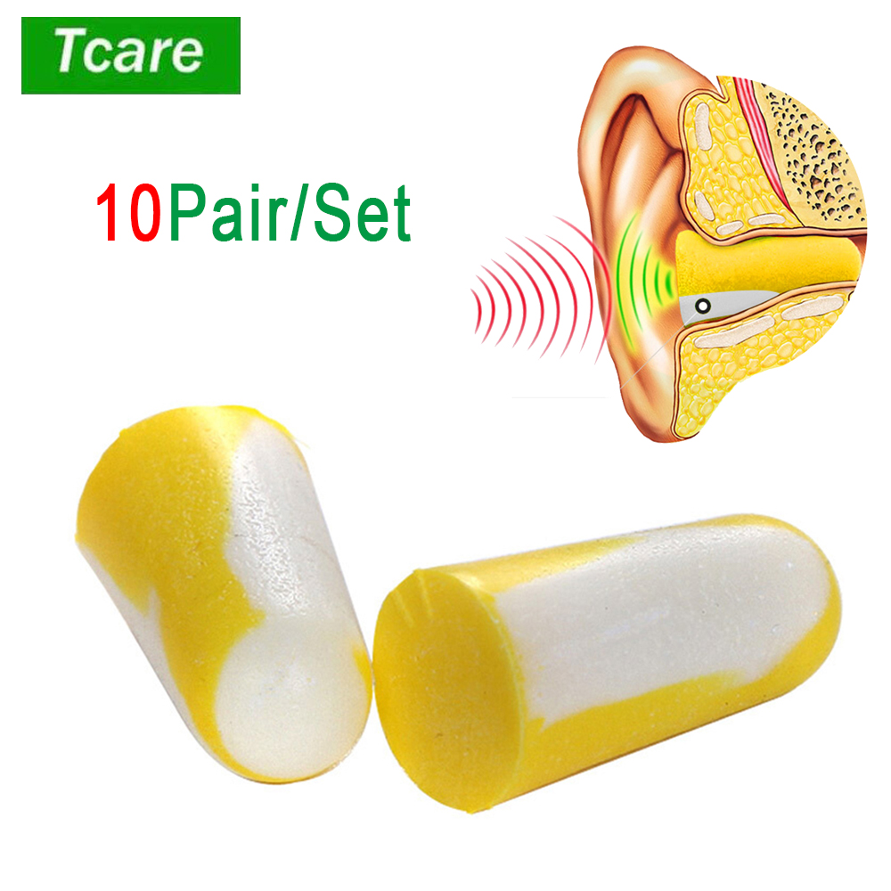 Earplug Set Foam - Tcare 10 زوج/مجموعة سدادات أذن إسفنجية