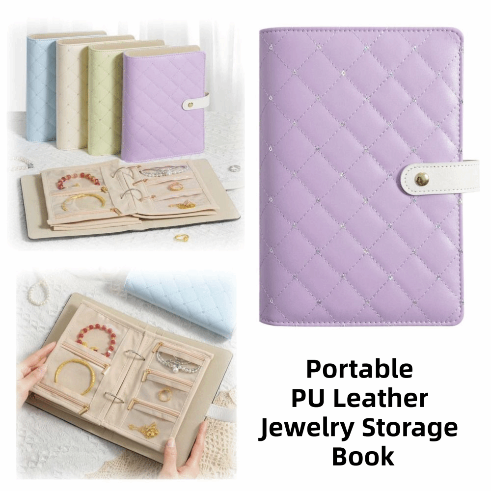 Travel Jewellery & Accessories Organiser - حقيبة تخزين مجوهرات محمولة بتصميم كتاب،