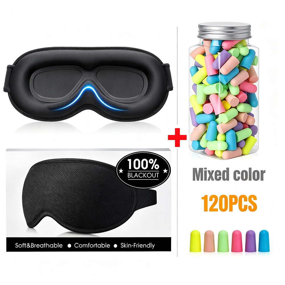 Earplug Set Foam - مجموعة النوم المتكاملة - قناع نوم