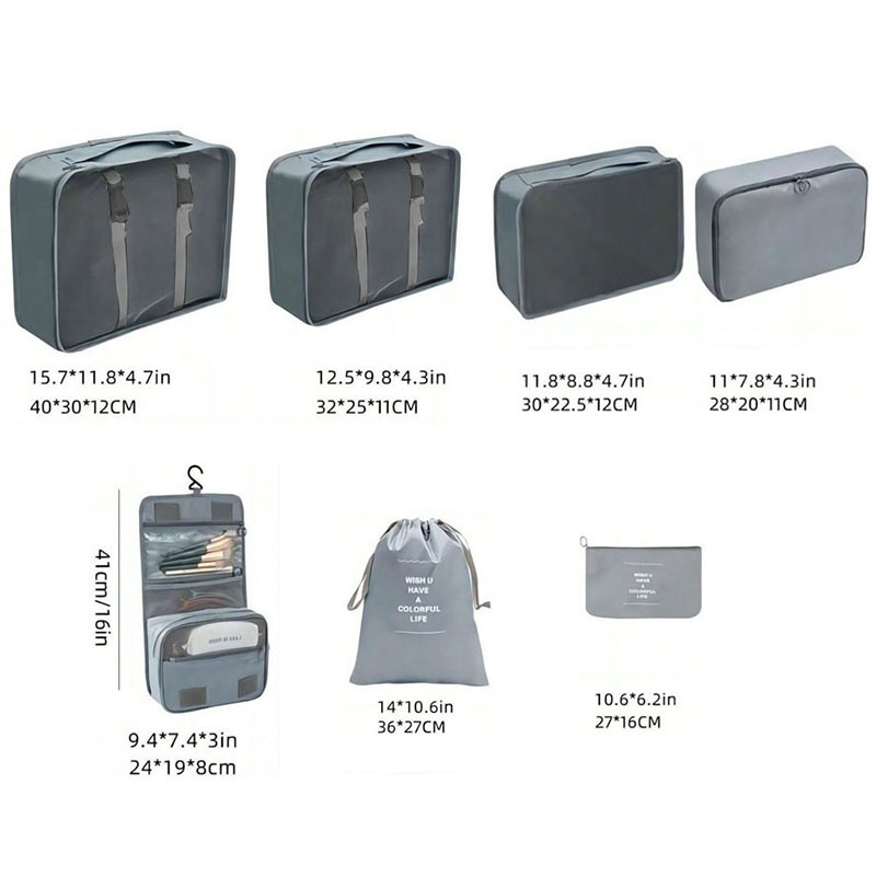 مجموعة حقائب تنظيم متعددة الأق - مراجعة Travel Accessories Packing Cubes وسعره