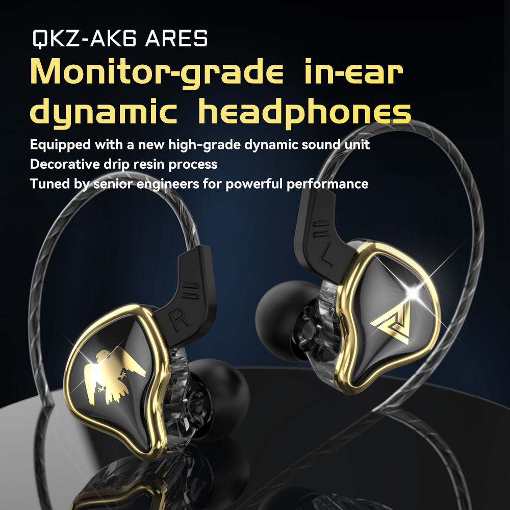 سماعات أذن سلكية QKZ AK6 Ares  - مراجعة Earplug Set Foam وسعره