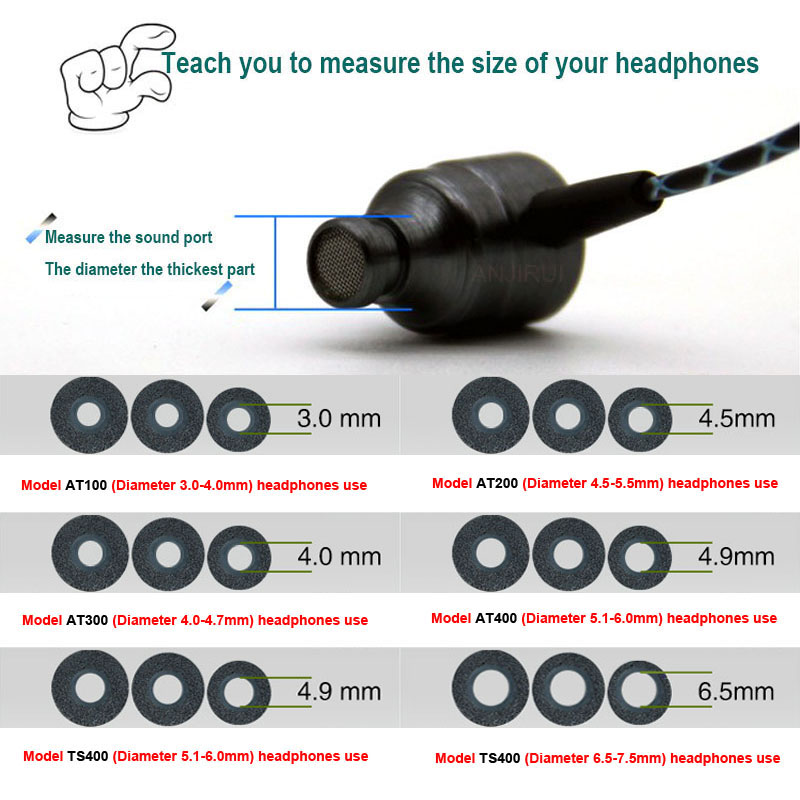 1 زوج ANJIRUI TS400 6.5 مللي م - مراجعة Earplug Set Foam وسعره