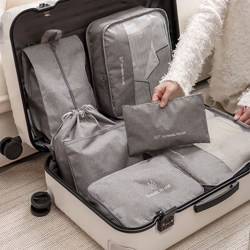مجموعة من 7 قطع من حقائب السفر - مراجعة Travel Accessories Packing Cubes وسعره