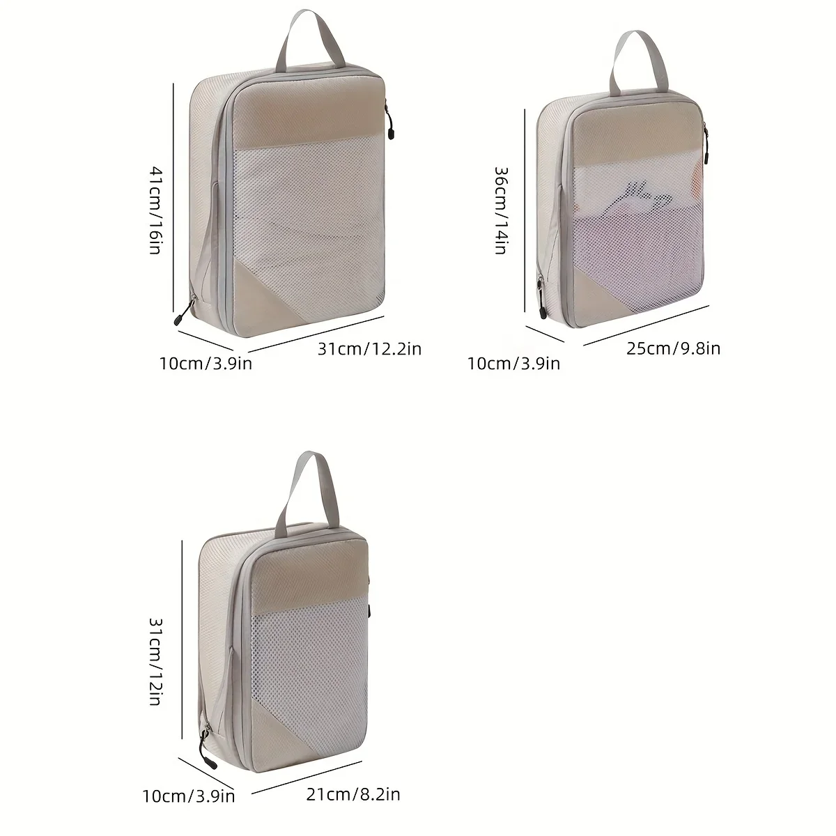 مكعب تعبئة ضغط للسفر مكون من 3 - مراجعة Travel Accessories Packing Cubes وسعره