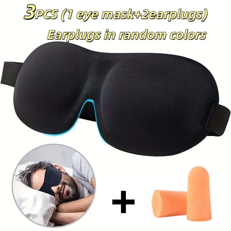 طقم نوم مكون من 3 قطع - قناع ع - مراجعة Earplug Set Foam وسعره