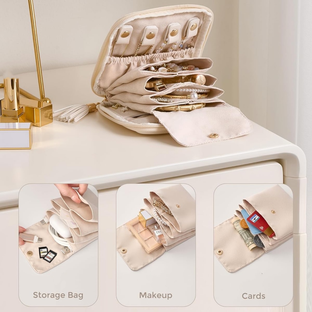 حافظة مجوهرات ناعمة، حقيبة مجو - مراجعة Travel Jewellery & Accessories Organiser وسعره