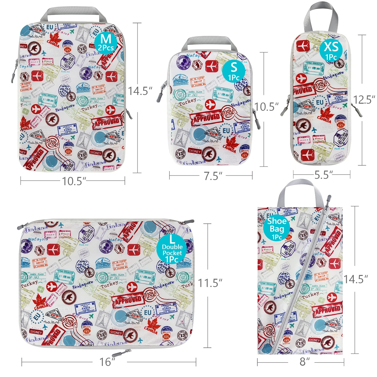 4/6 قطعة السفر ضغط التعبئة مكع - مراجعة Travel Accessories Packing Cubes وسعره