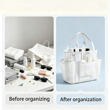 حقيبة مستحضرات تجميل شبكية للس - مراجعة Travel Accessories Packing Cubes وسعره