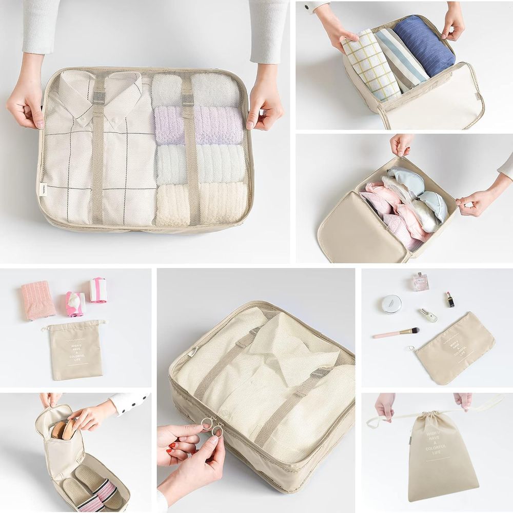 مجموعة مكعبات تنظيم الأمتعة أو - مراجعة Travel Accessories Packing Cubes وسعره