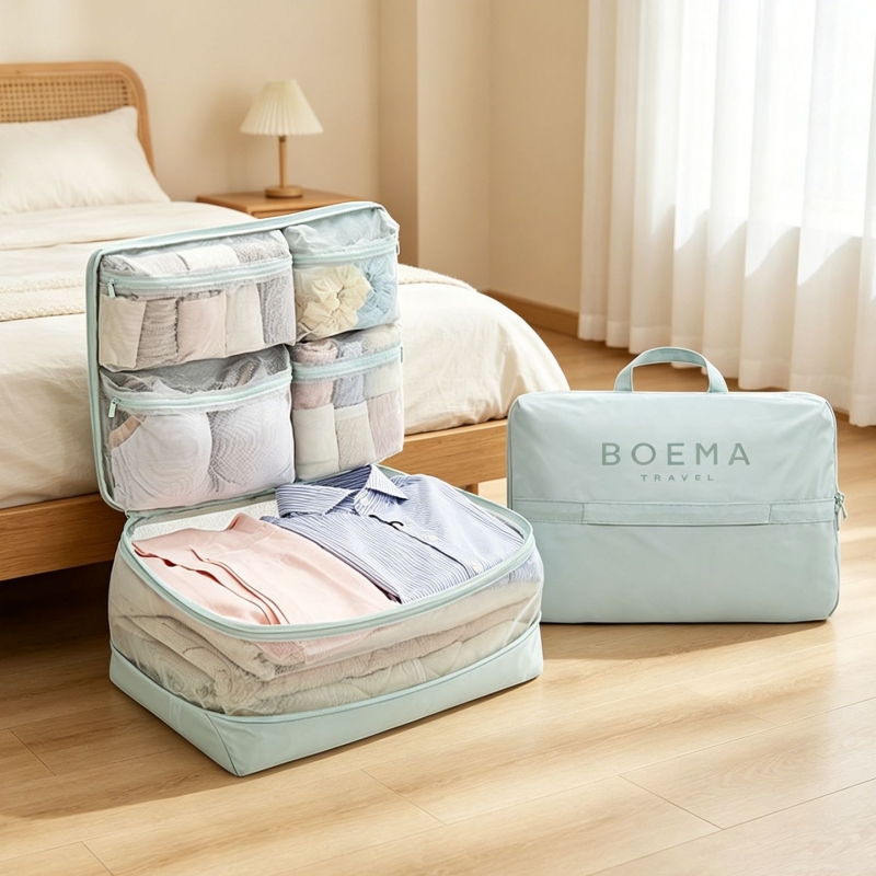 حقائب تنظيم الأمتعة المضغوطة 5 - مراجعة Travel Accessories Packing Cubes وسعره